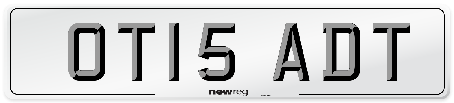 OT15 ADT Number Plate from New Reg